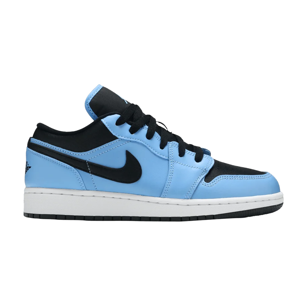 Krossovki-Air-Jordan-1-Low-GS-University-Blue-Black