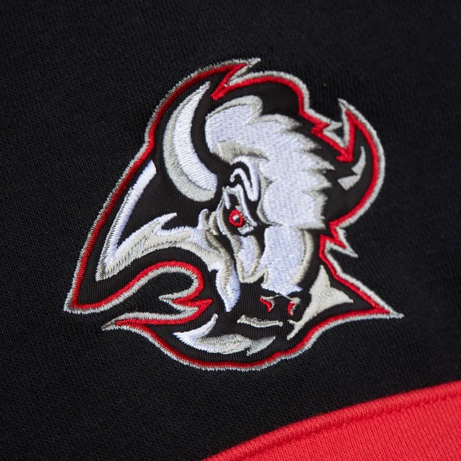 Худи Mitchell & Ness Black Buffalo Sabres Head Coach Fleece Pullover Hoodie