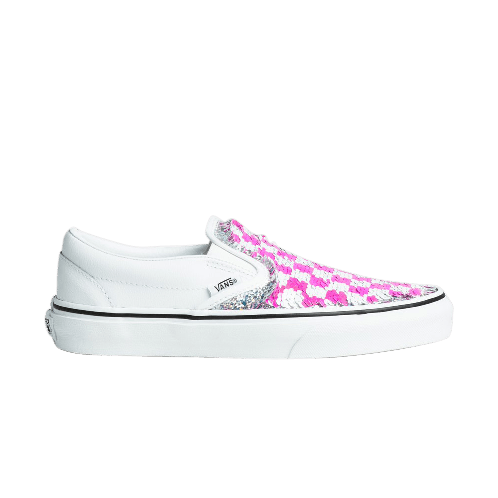 Vans Wmns Classic Slip-On 'Flipping Sequins - White Checkerboard'