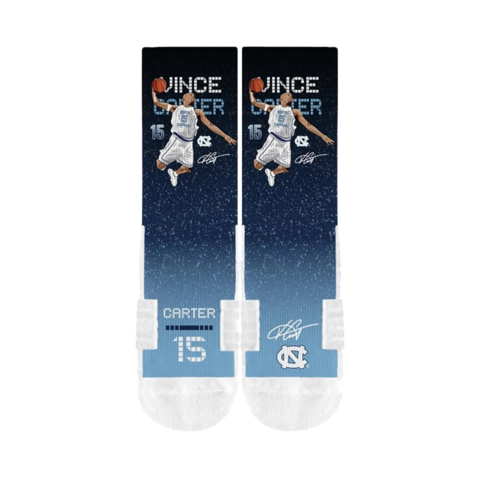 Спортивные носки Strideline Vince Carter University of North Carolina NCAA Premium Full Sub Socks