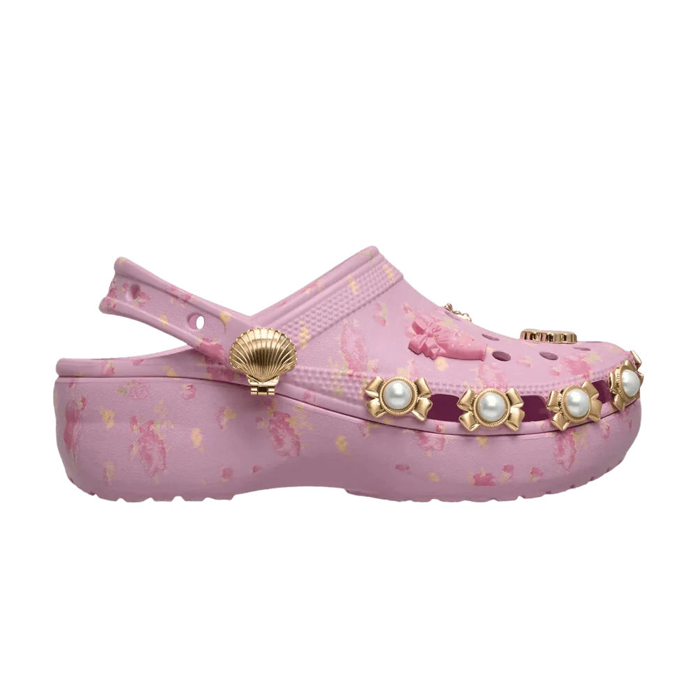 Кроссовки LoveShackFancy x Crocs Wmns Classic Platform Clog 'Ballerina Pink'