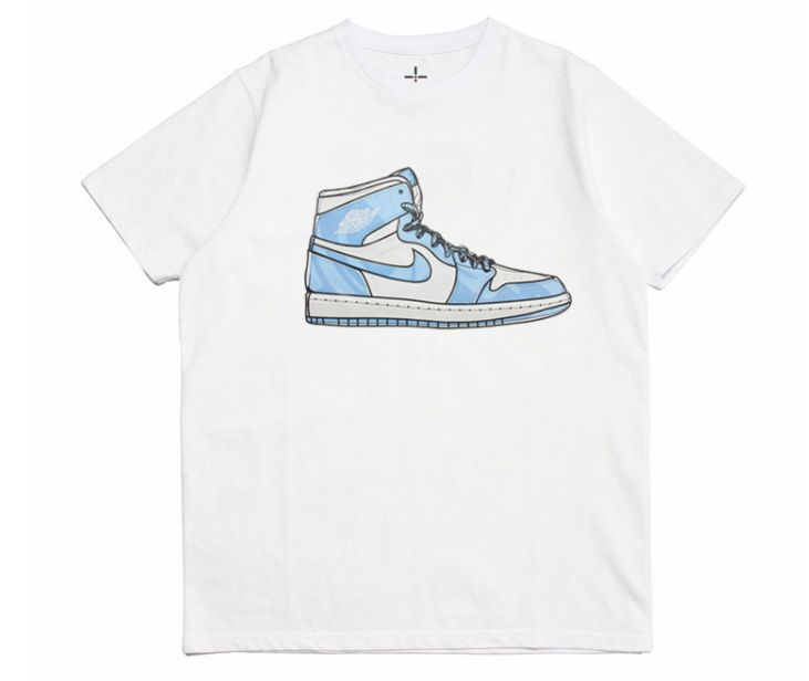 Футболка 2019 Air Jordan 1 Tee White Blue