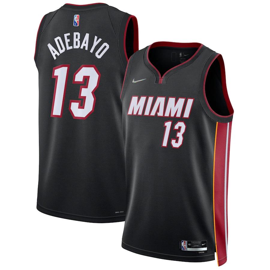 Баскетбольная джерси 2021-22 Miami Heat #13 Bam Adebayo 75th Anniversary Edition Swingman Jersey – Black