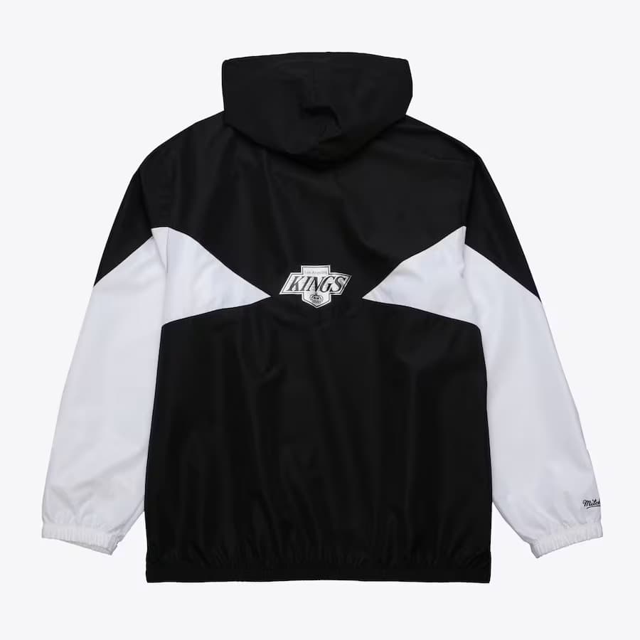Ветровка с капюшоном Mitchell & Ness Black Los Angeles Kings Vintage Logo Ultimate Lightweight Full-Zip Windbreaker Jacket