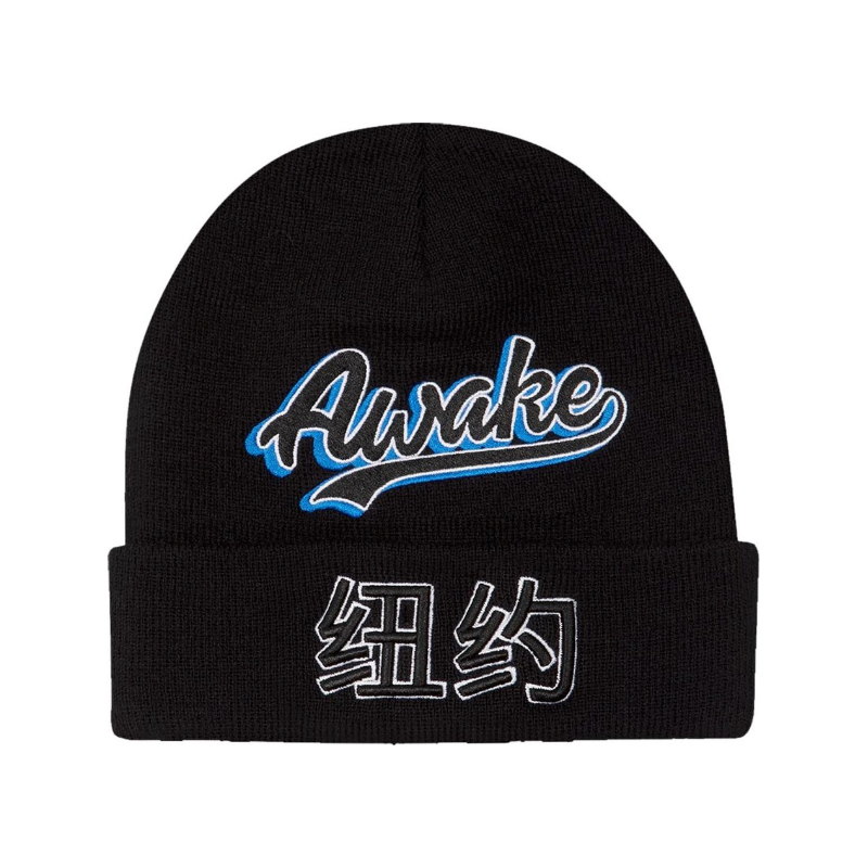 Awake-Chinatown-Script-Beanie-Black