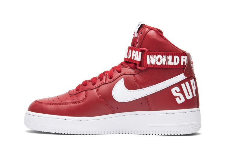 Кроссовки Nike Supreme x Air Force 1 High SP 'Red'