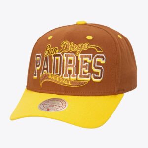 Mitchell-Ness-Brown-San-Diego-Padres-Block-Sweep-Pro-Adjustable-Hat-300x300