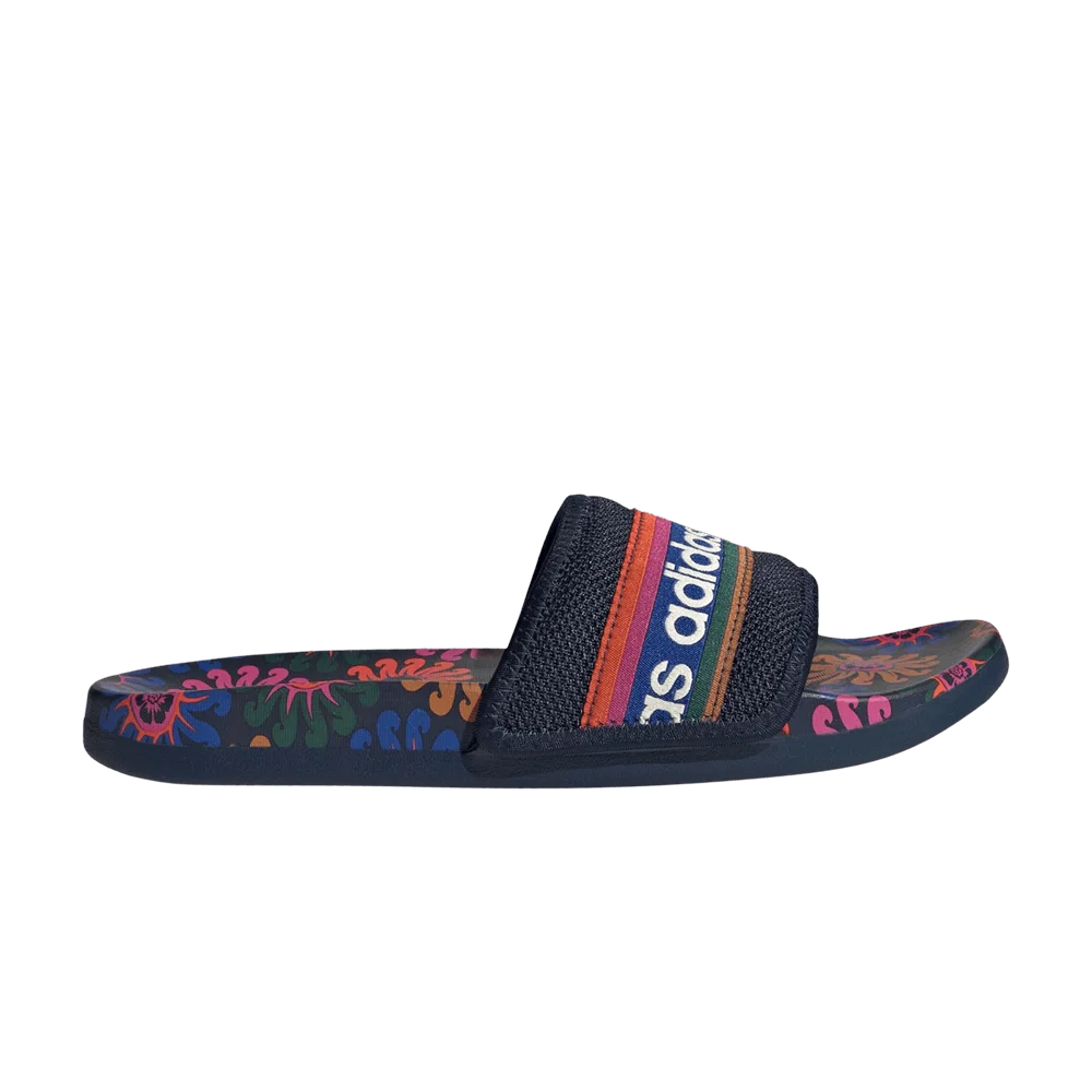 Adidas Wmns Adilette Comfort Slide 'Floral - Night Indigo'