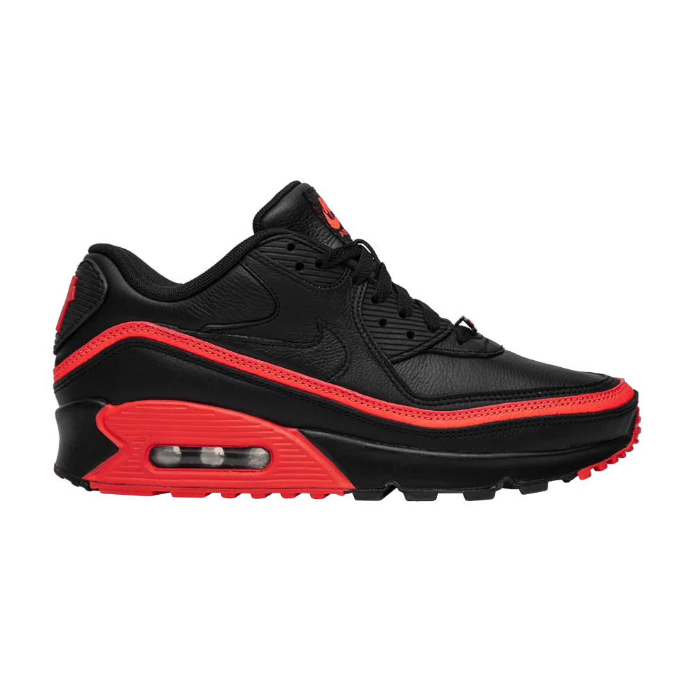 Krossovki-Undefeated-x-Nike-Air-Max-90-Black-Solar-Red