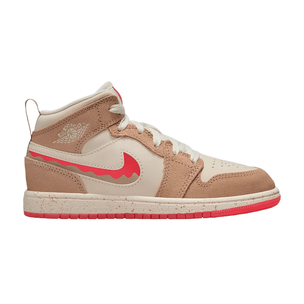 Krossovki-Air-Jordan-1-Mid-SE-PS-DesertPale-IvoryFusion-Red