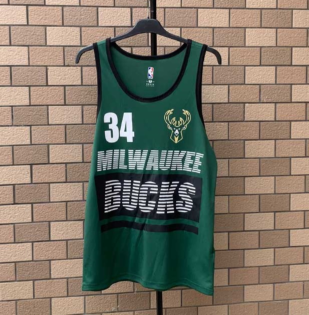 Спортивная майка 2020 Milwaukee Bucks 34 Green