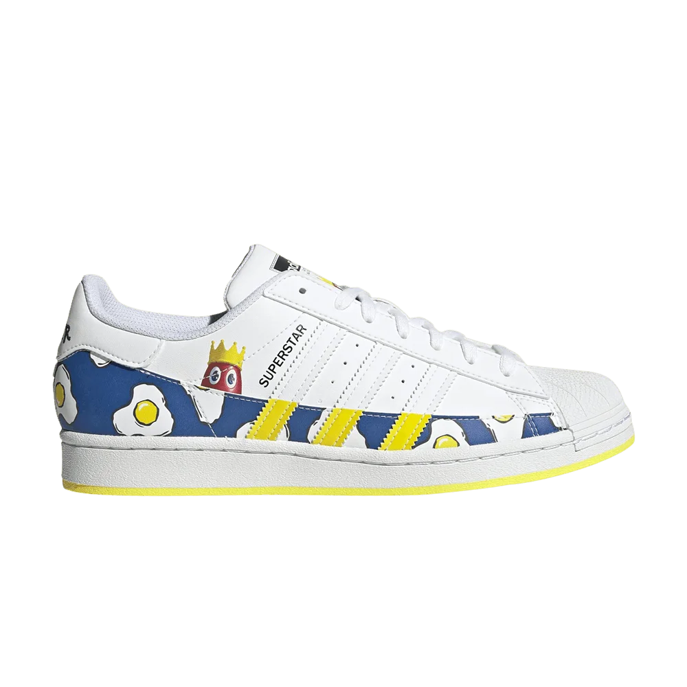 Krossovki-Philip-Colbert-x-adidas-Superstar-Save-The-Lobster-Fried-Eggs