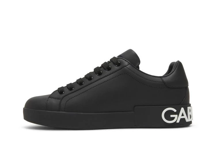 Кроссовки Dolce & Gabbana Portofino Low 'DG Logo Print - Black White'