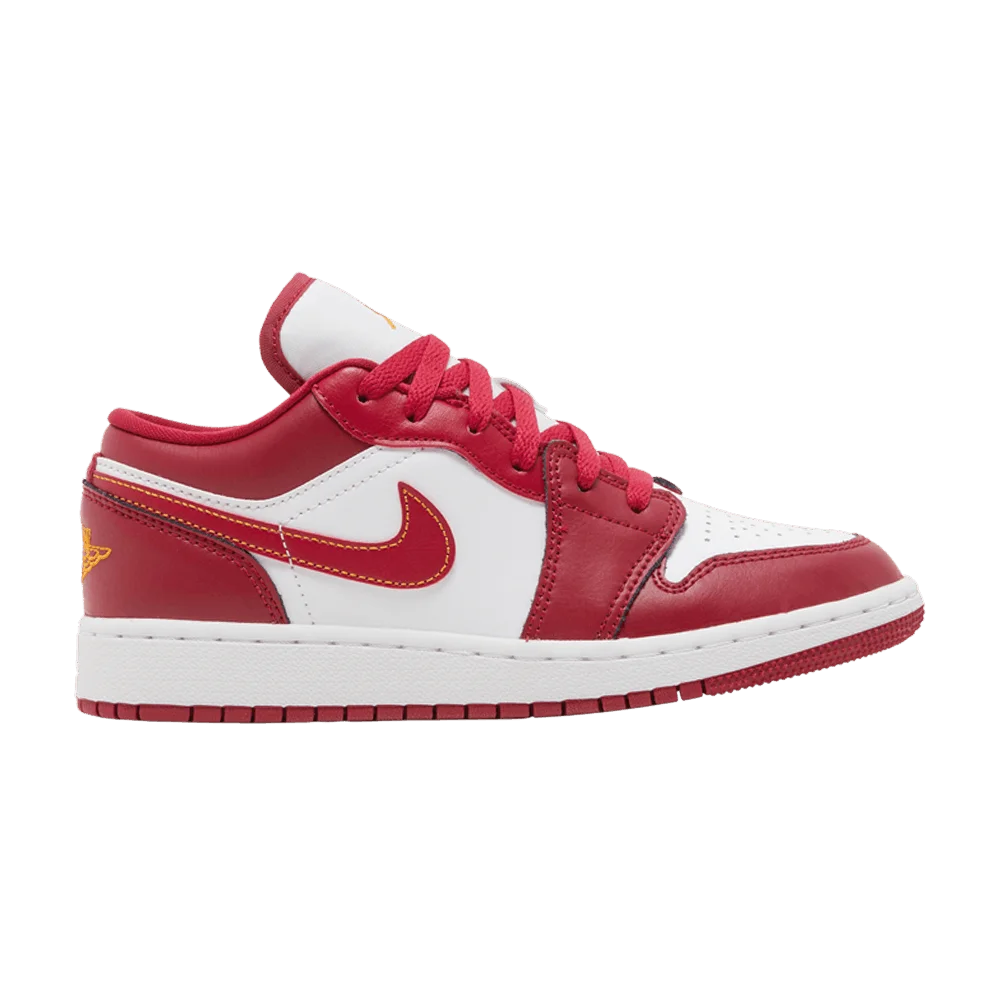Krossovki-Air-Jordan-1-Low-GS-Cardinal-Red