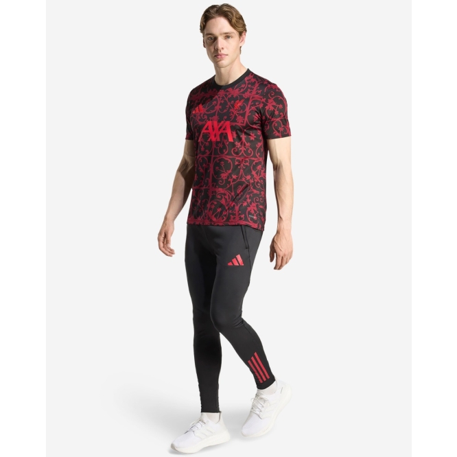 Предматчевое футбольное джерси Liverpool FC adidas Mens 25/26 Short Sleeve Pre-Match Shirt Black