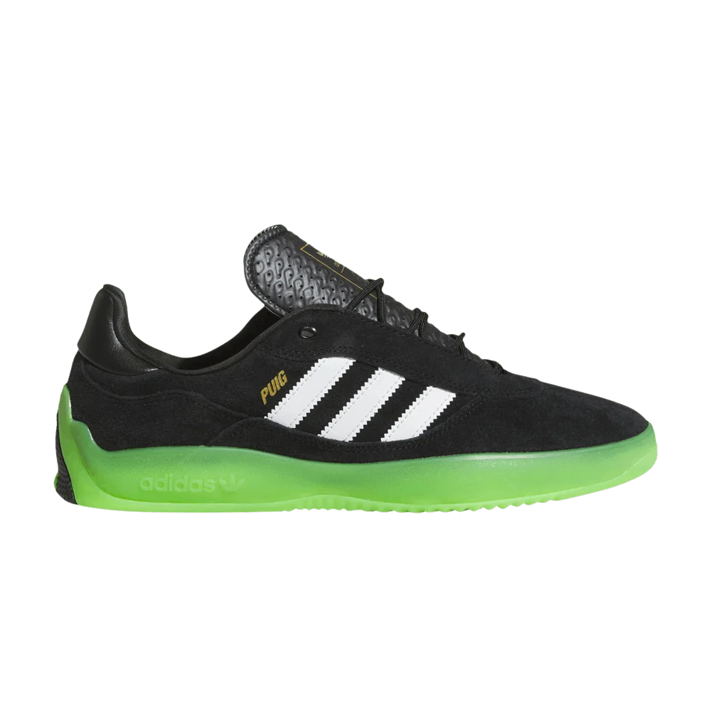 Krossovki-adidas-Puig-Black-White-Semi-Solar-Green