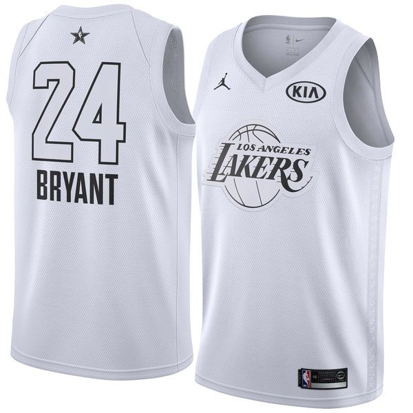 Баскетбольная джерси 2018 All-Star Lakers Kobe Bryant #24 White Swingman Jersey