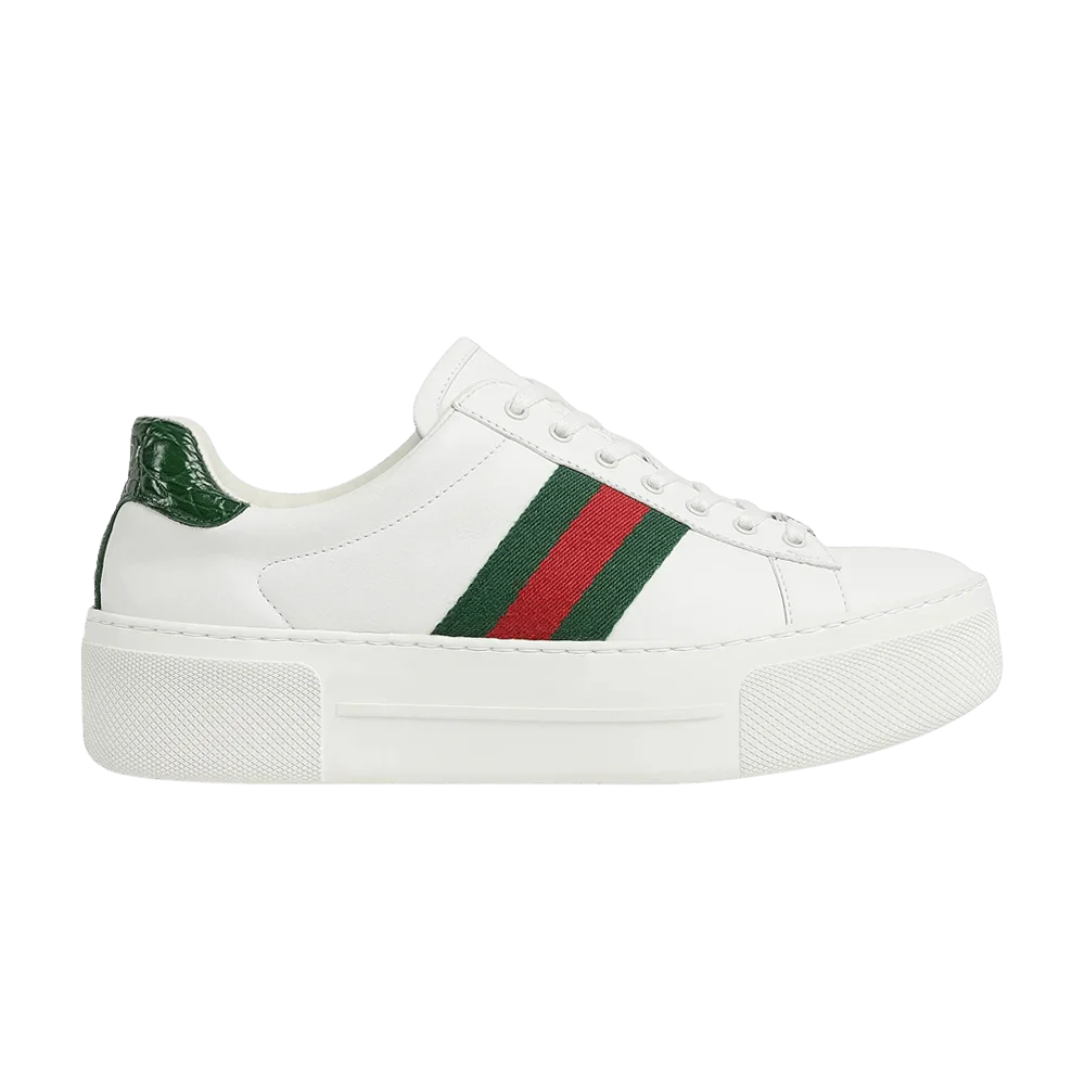 Кроссовки Gucci Wmns Ace Low 'White Green Red'