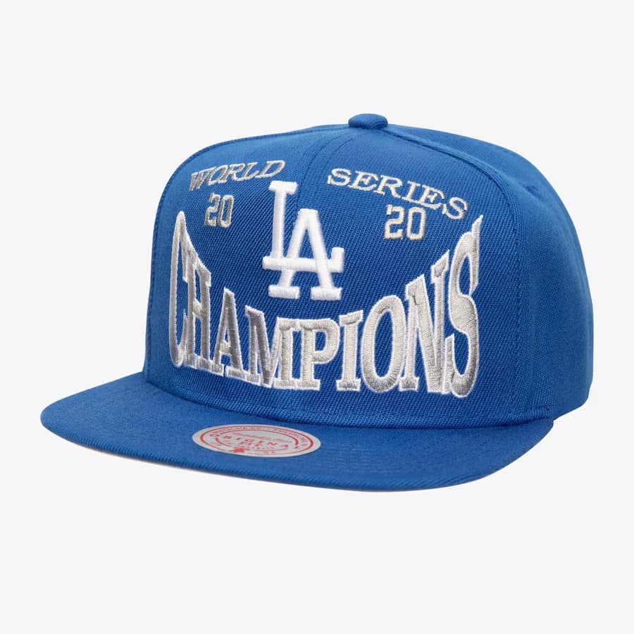 Бейсболка Mitchell & Ness Blue Los Angeles Dodgers Big Champ OG Snapback Hat