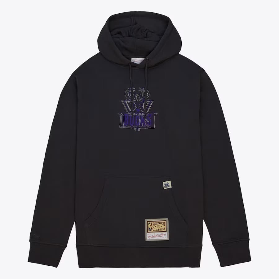 Худи Mitchell & Ness Black Milwaukee Bucks Golden Hour Glaze Pullover Hoodie