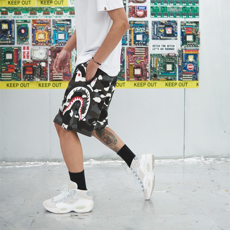 Спортивные шорты BAPE City Camo Shark Sweat Shorts Black