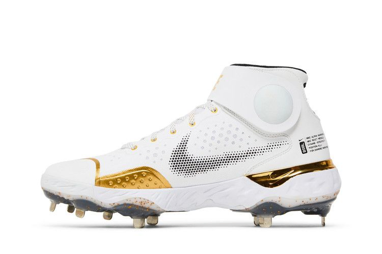 Кроссовки Nike Alpha Huarache Elite 3 Mid 'White Metallic Gold'