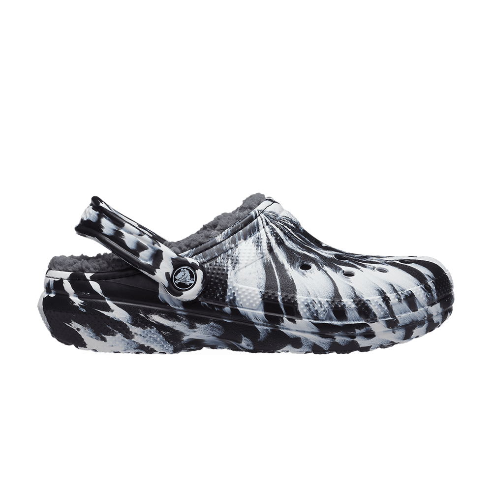 Кроссовки Crocs Classic Lined Clog 'Marbled - White Black'