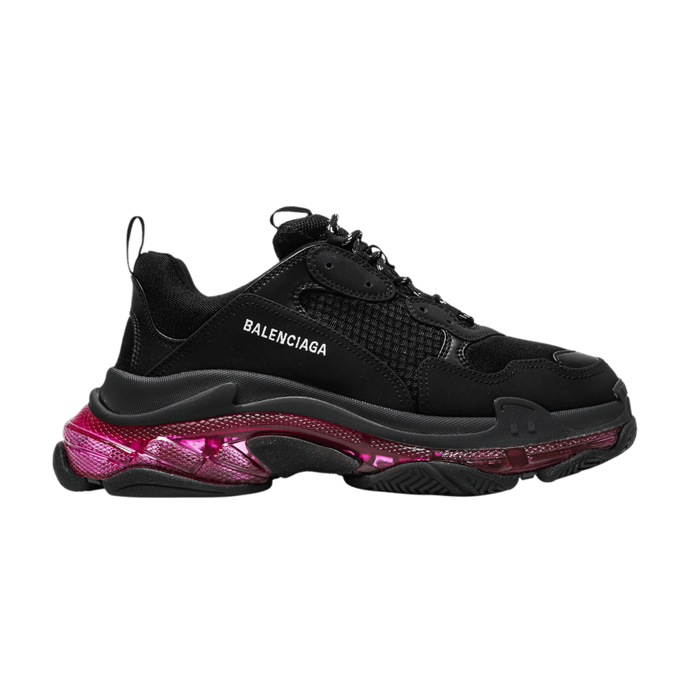 Кроссовки Balenciaga Triple S Sneaker 'Clear Sole - Black Pink Neon'