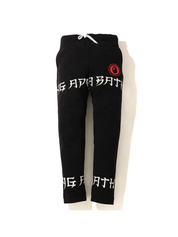 Спортивные штаны BAPE A Bathing Ape Lettered Slim Sweatpants Black