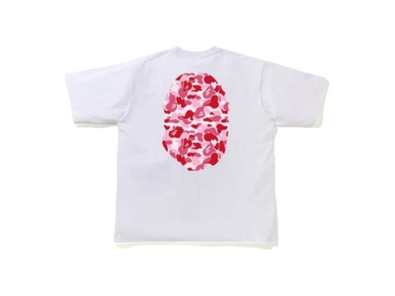 Футболка BAPE ABC Camo Big Ape Head Relaxed Tee White/Pink