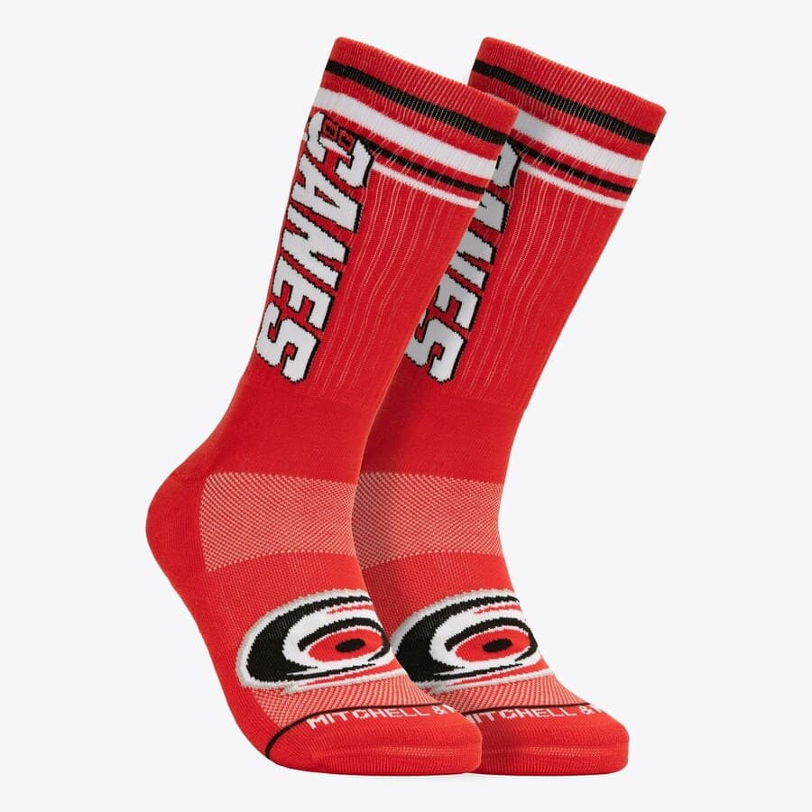Спортивные носки Mitchell & Ness Carolina Hurricanes Power Play Crew Socks