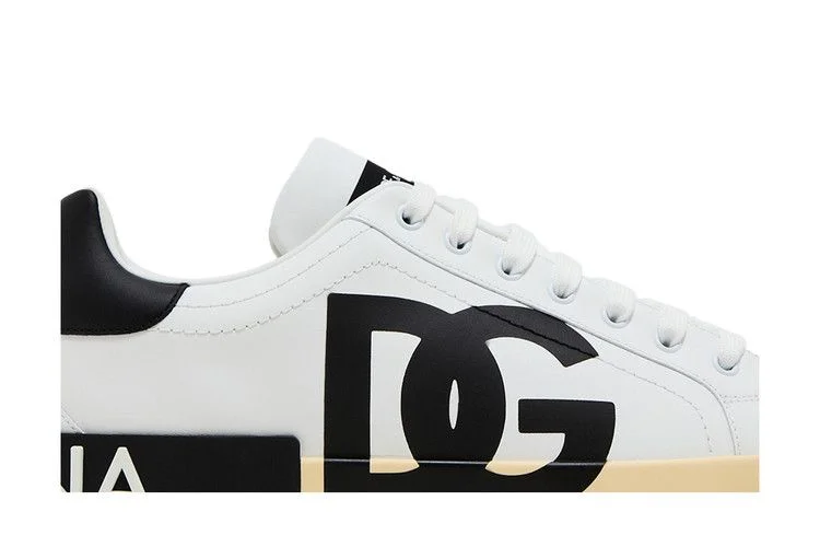 Кроссовки Dolce & Gabbana Portofino Low 'DG Logo Print - White Black'