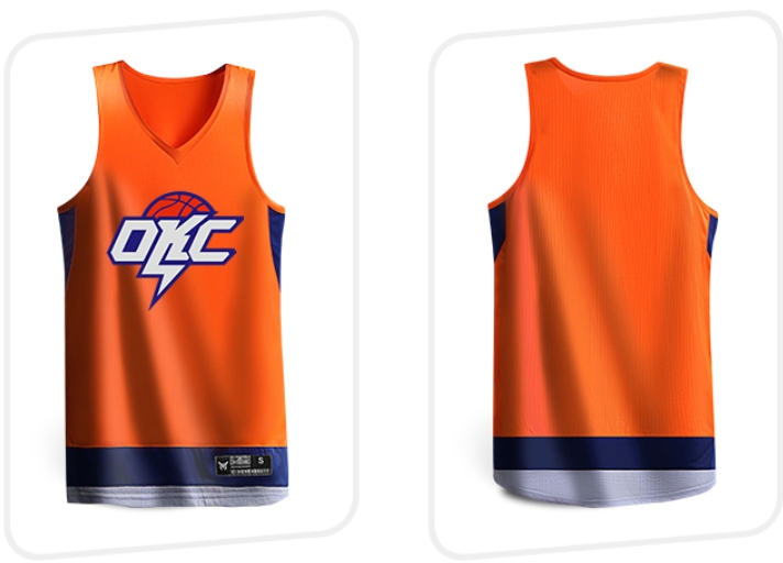 Баскетбольная форма 2019 BasketMan OKC Thunder Orange Uniform