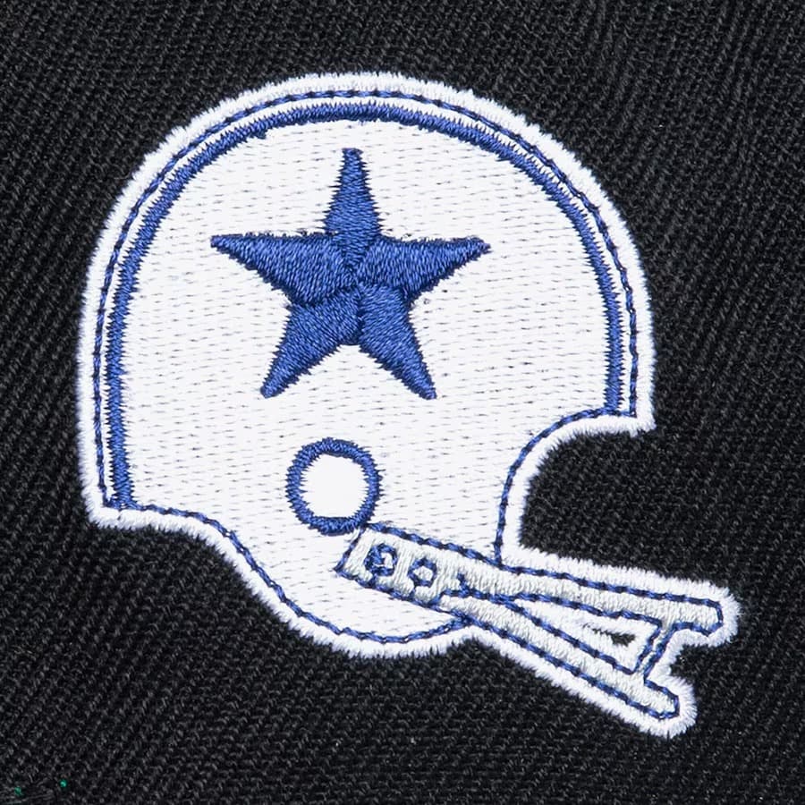 Бейсболка Mitchell & Ness Black Dallas Cowboys Triple Play Snapback Hat