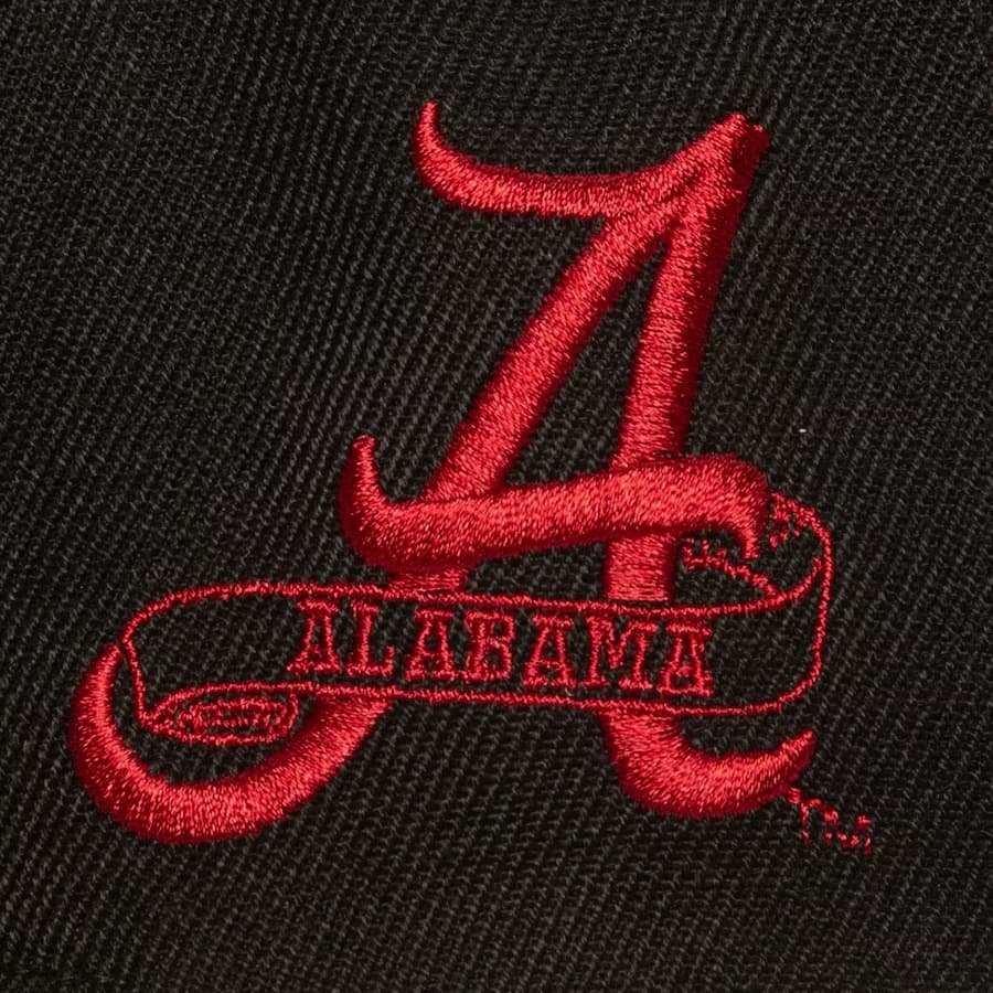 Бейсболка Mitchell & Ness Black Alabama Crimson Tide Vault Collection Triple Play Snapback Hat