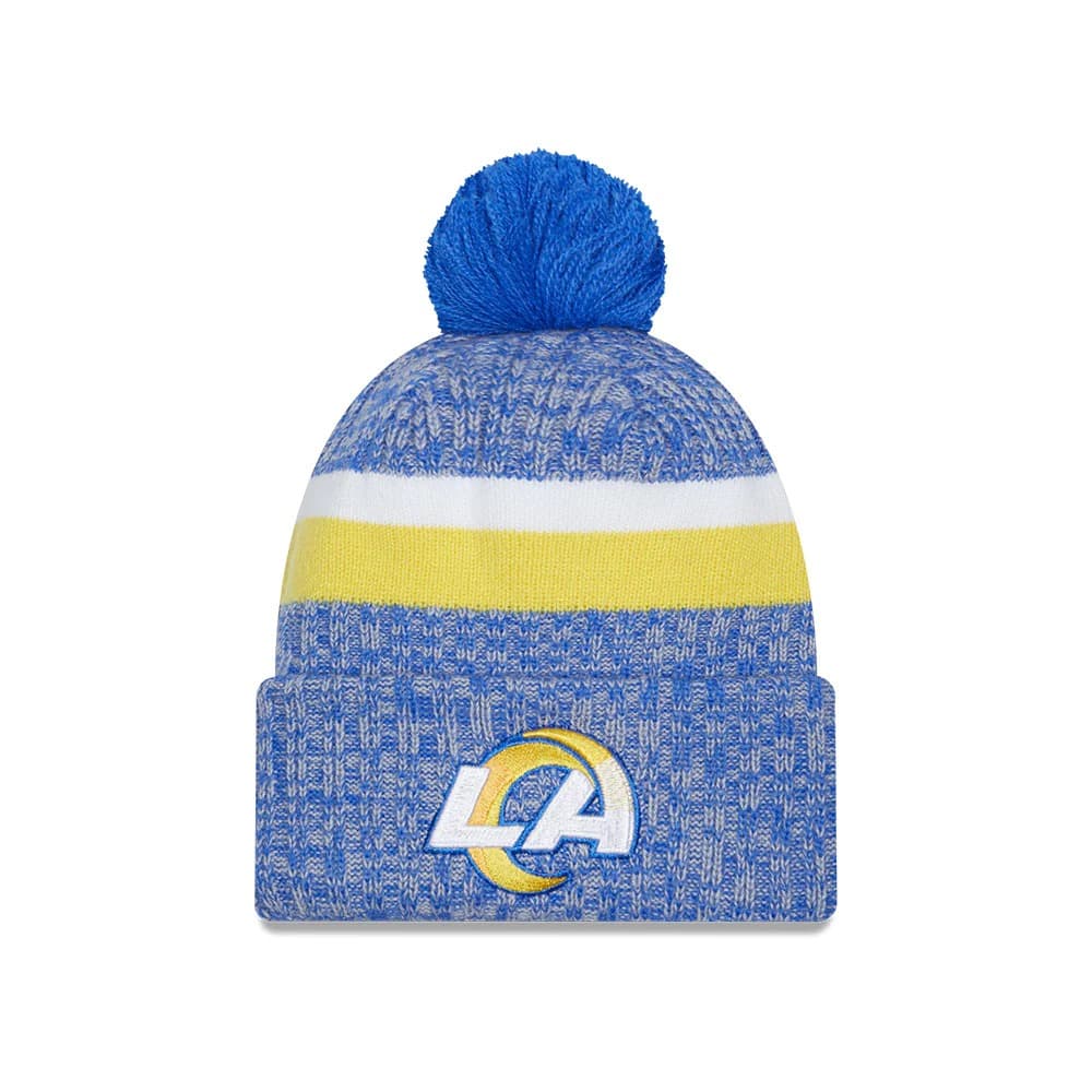 Шапка New Era Los Angeles Rams Sideline Pom Knit NFL 2023-24 Beanie