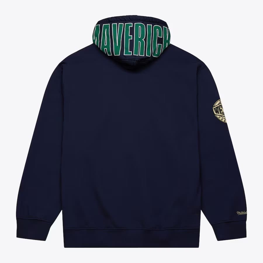 Худи Mitchell & Ness Navy Dallas Mavericks Team OG 2.0 Vintage Logo Fleece Pullover Hoodie