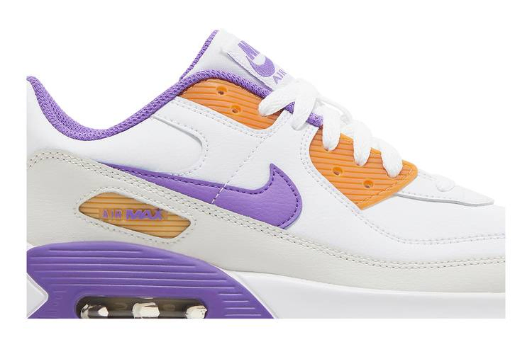 Кроссовки Nike Air Max 90 Leather GS 'White Action Grape'