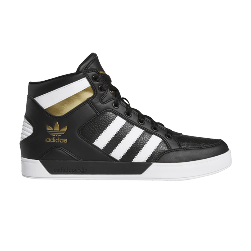 Кроссовки Adidas Hard Court High 'Black White Gold'