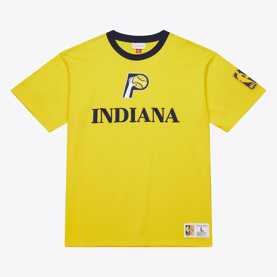 Футболка Mitchell & Ness Gold Indiana Pacers Team OG 3.0 Vintage T-Shirt