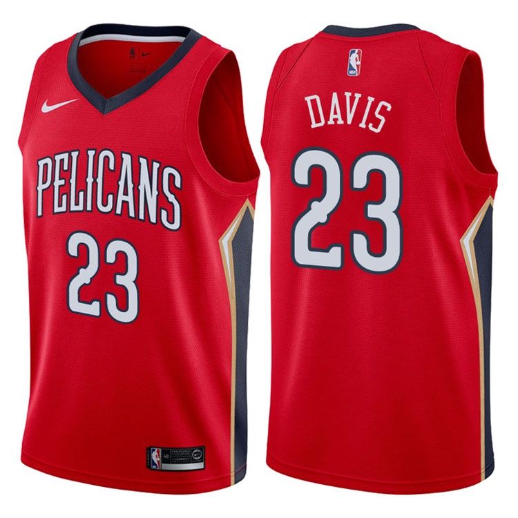 Баскетбольная джерси 2017-18 Anthony Davis Pelicans #23 Statement Red