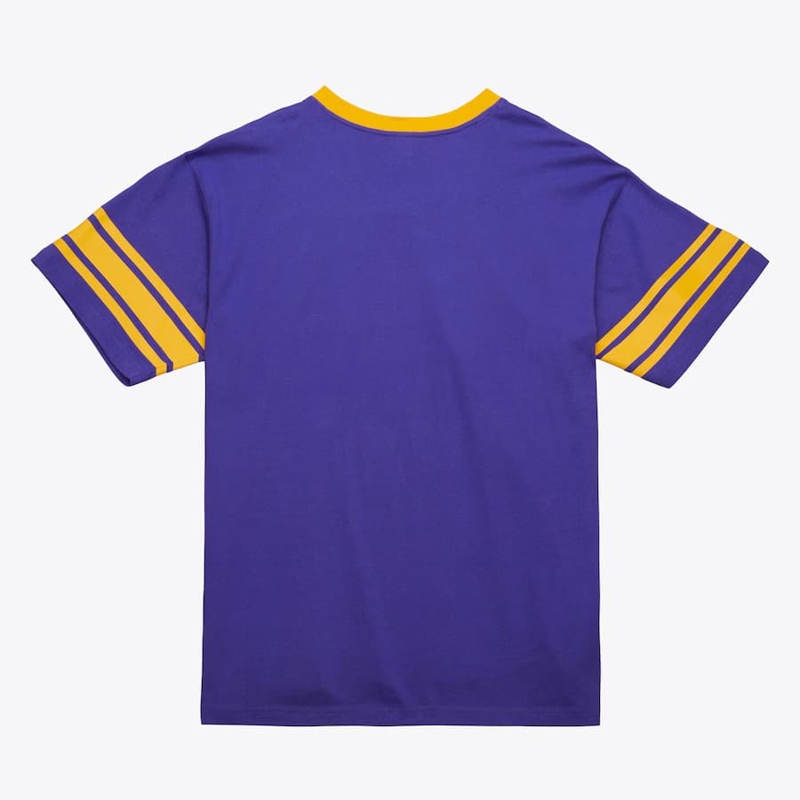 Футболка Mitchell & Ness Purple New Orleans Jazz Hardwood Classics Retro Logo V-Neck T-Shirt