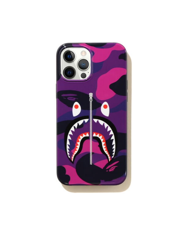 Защитный чехол BAPE Color Camo Shark iPhone 12 Pro Max Case Purple