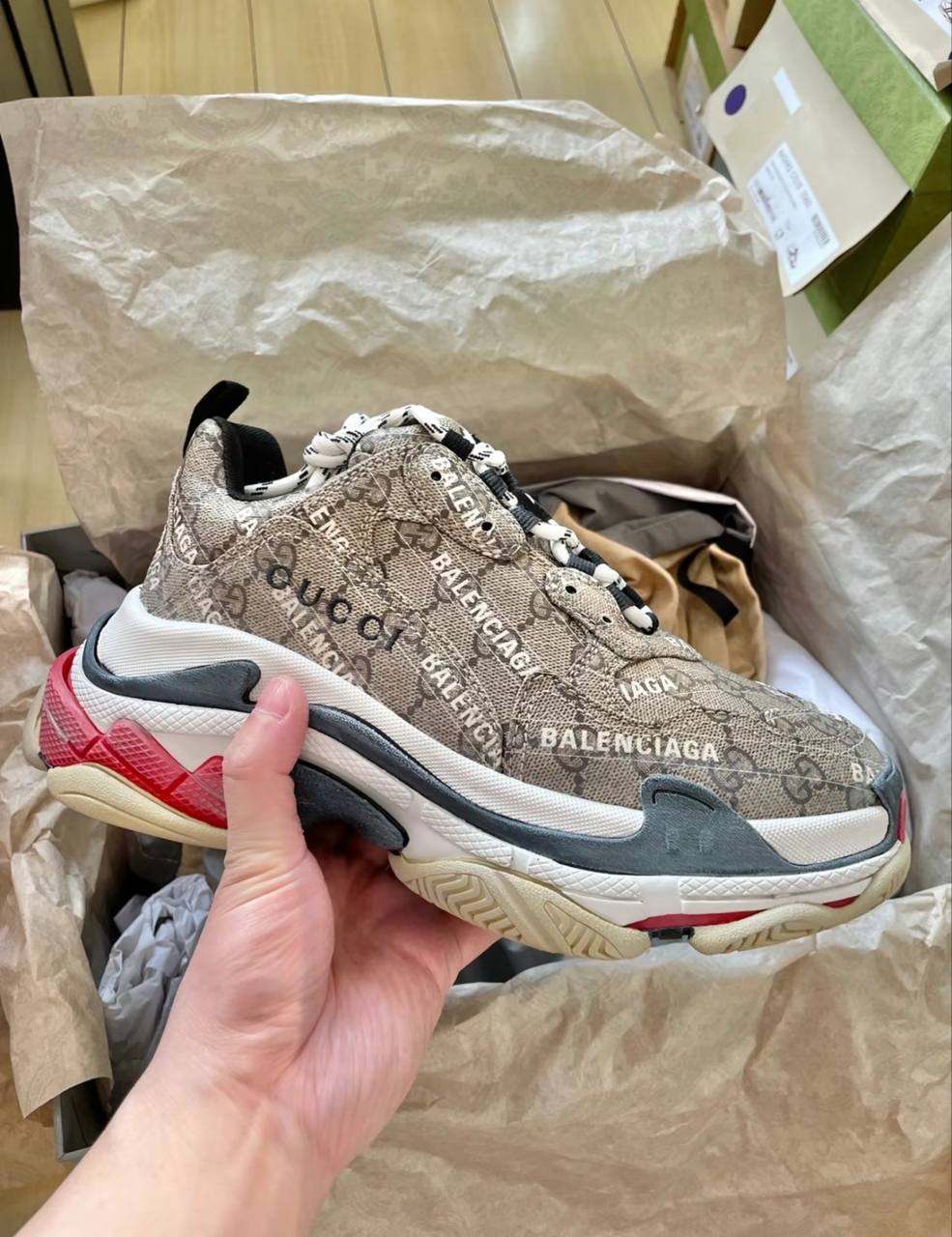 Кроссовки Gucci x Balenciaga Wmns Triple S The Hacker Project