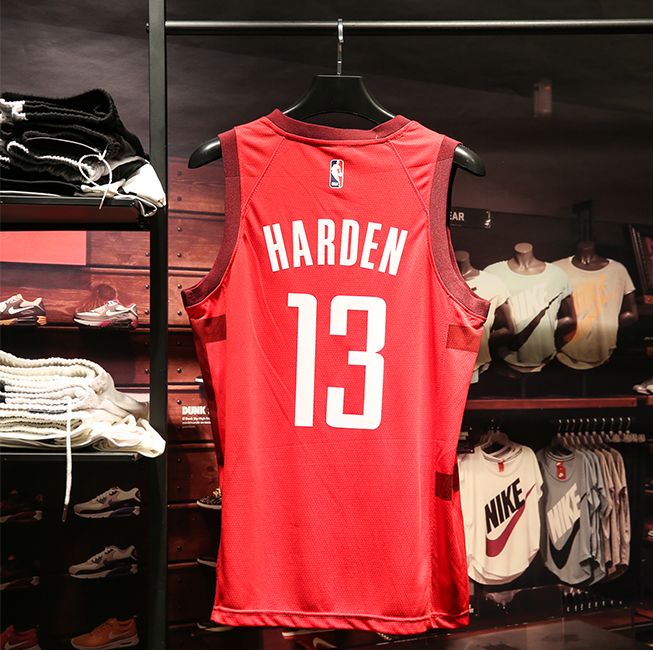 Баскетбольная джерси 2018-19 James Harden Rockets #13 Earned Red