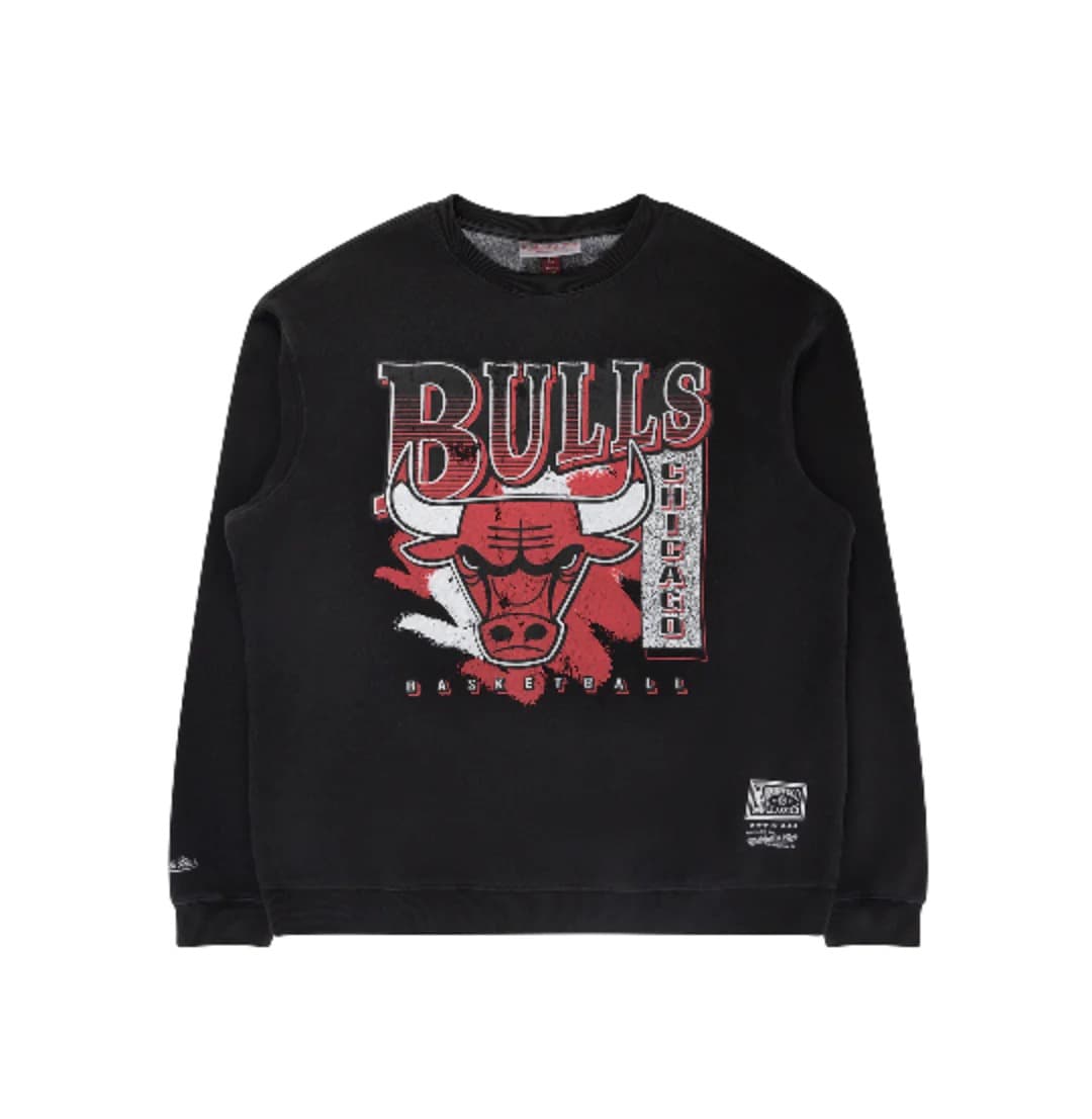 Футболка Mitchell & Ness Chicago Bulls Paint Brush NBA Crew Neck Jumper