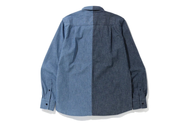 Рубашка BAPE Indigo BD Split Shirt Indigo