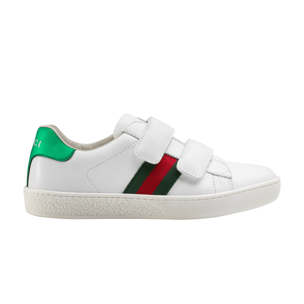 Кроссовки Gucci Ace Velcro Kids 'White Green Red'