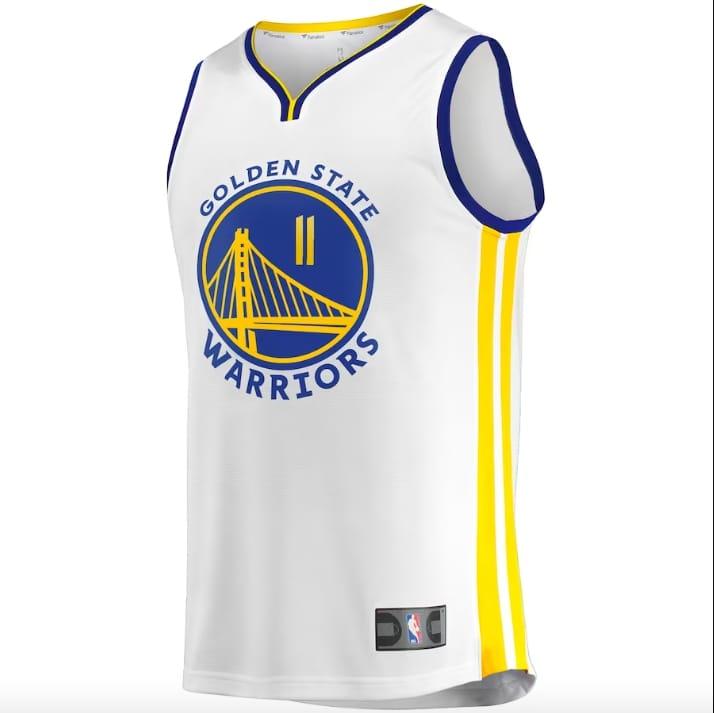 Баскетбольная джерси 2022-23 Golden State Warriors #11 Klay Thompson Fast Break Association White Jersey