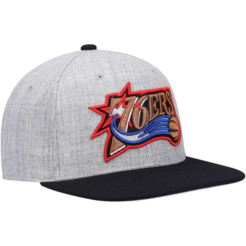 Mens-Mitchell-Ness-Heathered-GrayBlack-Philadelphia-76ers-Heathered-Underpop-Snapback-Hat-3